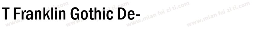 T Franklin Gothic De字体转换